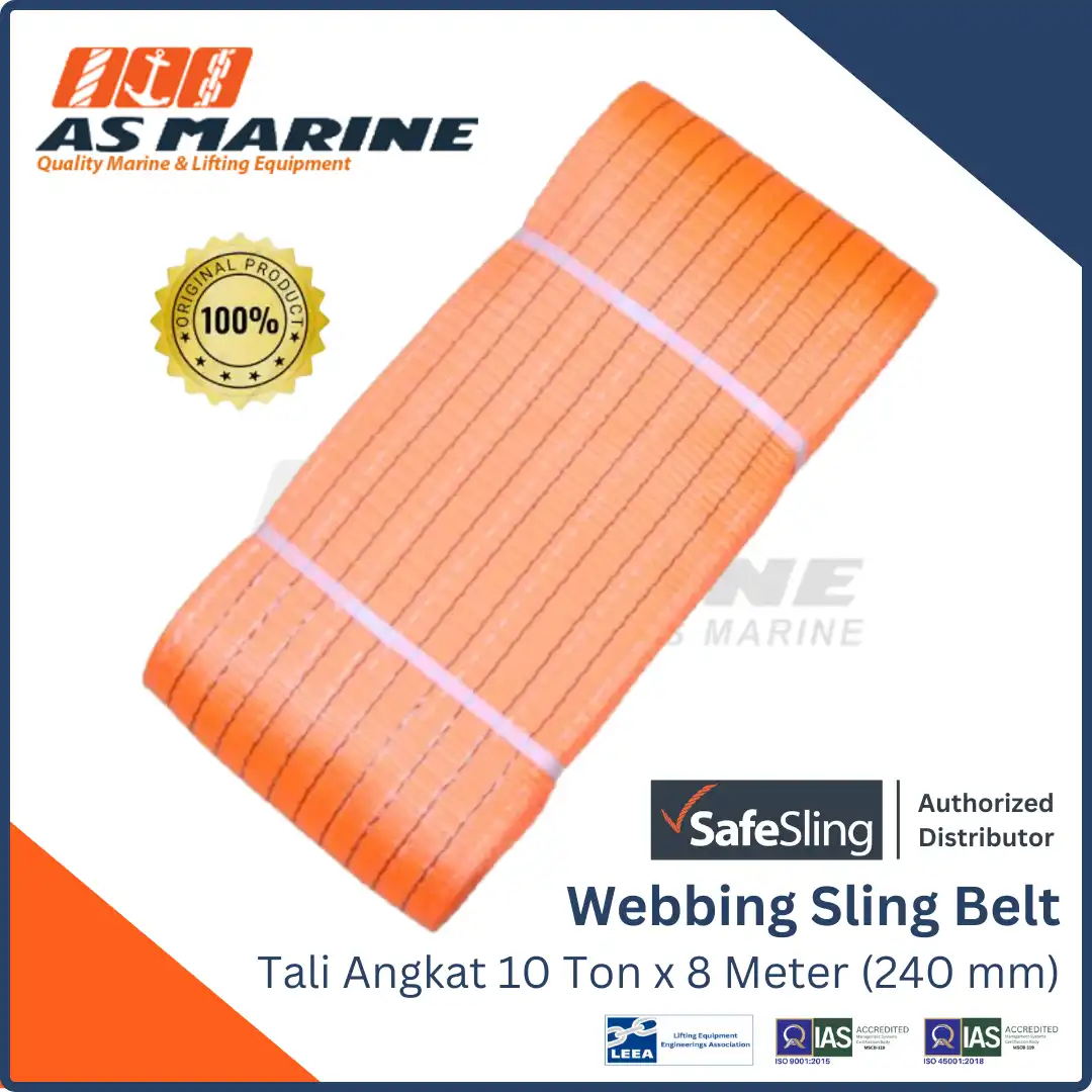 Webbing Sling Belt / Tali Angkat 10 Ton x 8 Meter Safesling